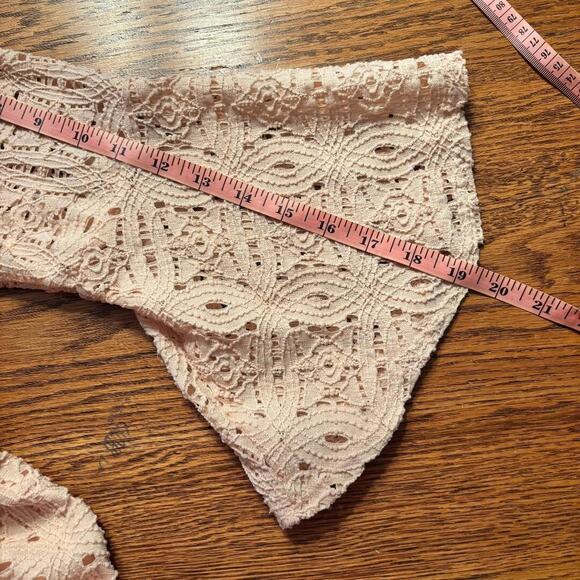 Ronni Nicole 3/4 Bell Sleeve Pink Lace Knee Length Dress Size 10 - Picture 10 of 11